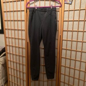 Time & Tru Med Charcoal Gray Pull On Leggings